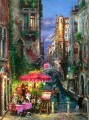 peinture decoration - Parapluie Rouge Venise